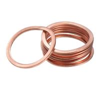LOUMEVITA 8 arandelas de cobre M33 x 40 x 1,5 mm, oro rosa | Arandelas planas redondas arandelas de sellado de cobre o anillos métricos arandelas de cobre para tornillos tuercas varilla