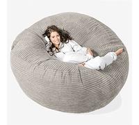Lounge Pug Sofá Puff Gigante Mega-Mamut de Pana, Puff XXL Extra Grande para 2 Adultos, Visón