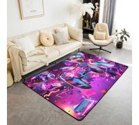 Loussiesd Alfombra de área para jugadores de 150 x 200 cm para dormitorio, sala de estar, alfombra antideslizante suave y antideslizante para decoración de controlador de juegos, alfombra de piso