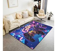 Loussiesd Alfombra de poliéster con diseño de controlador de juegos, 150 x 200 cm, para sala de estar, dormitorio, amantes de los juegos, decoración para interiores, alfombra suave y antideslizante
