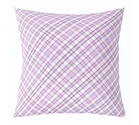 Loussiesd Juego de 1 funda de cojín a cuadros morados de 40 x 40 cm, fundas de almohada geométricas a cuadros, decoración abstracta, para interiores y exteriores, súper suaves
