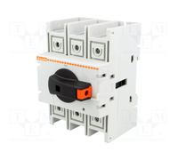 Interruptor seccionador de tres polos, con sección y versión puerta, 63A, mando directo, 8 x 8 x 10 centímetros, color gris claro (Referencia: GA063A)