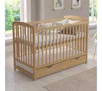 Love For Sleep Cuna Convertible en Cama 120x60cm con Colchón De Espuma Pino Jacob Juego Completo de Cuna - Cama Bebe Convertible - Baby Bed, Madera