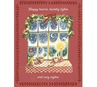 Love Muchly Greeting Cards: Holiday - Happy Hearts, Twinkly Lights (Pack of 6)