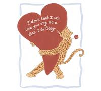 Love Muchly Greeting Cards: Love - I Don't Think I Can Love You Any More Than I Do (Pack of 6)