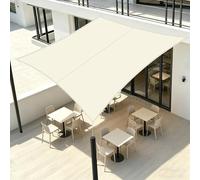 LOVE STORY Toldo Vela Rectangular 2x3m,Protección UV para Exterior Patio | Impermeable Vela de Sombra en Resistente,Protección Solar y Cortaviento.Ideal para Jardín,Terraza o Balcón.Crema