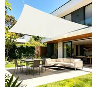 LOVE STORY Toldo Vela Rectangular 2x3m,Protección UV para Exterior Patio | Impermeable Vela de Sombra en PES Resistente, Protección Solar y Cortaviento. Ideal para Jardín, Terraza o Balcón.Crema