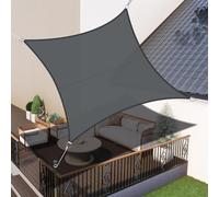 LOVE STORY Toldo Vela Rectangular 4x4m Impermeable UV95% para Exterior | Vela de sombra en PES resistente, protección solar y cortaviento. Perfecta para patio, jardín o terraza.Antracita
