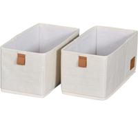 LOVE !T STORE !T 679578 Premium Cajonera de 2 Piezas, Organizador para El Armario de Tela, Juego con Dos Cajas Pequeñas, Beige, 30cm x 15cm x 15cm