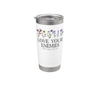 Love Your Enemies Christian Bible Verse 5:43 Matthew 5:44 Vaso térmico de acero inoxidable de doble pared
