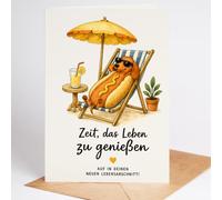 Lovely Cards Divertida tarjeta de jubilación - Tiempo para disfrutar de la vida | Regalo de jubilación, felicitaciones por la jubilación, tarjeta de jubilación, despedida colega y colega