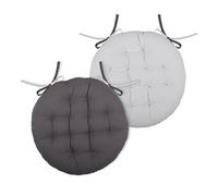 Lovely Casa - Cojín para Silla (38 cm, algodón), Color Gris Perla