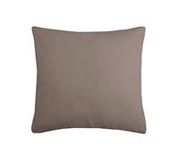LOVELY CASA Duo cojín 40 x 40 cm Uni, algodón, Taupe, 45 x 45 x 10 cm