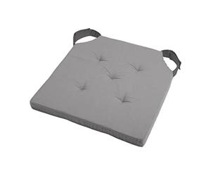 Lovely Casa Duo Galette Velcro, algodón, ratón/Gris, 38 x 38 x 4 cm