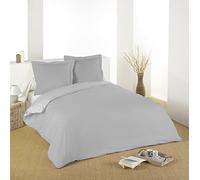 Lovely Casa HC34820004 Alicia - Funda de edredón (240 x 220 cm, algodón de 57 Hilos), Color Perla