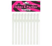 Lovetoy - pajita con forma de pene luminoso - blanco