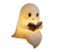 LOVIVER Lámpara de Lectura Fantasma con Forma de Libro, Estatua novedosa, decoración de Halloween, iluminación LED Espeluznante, luz Nocturna para repisa