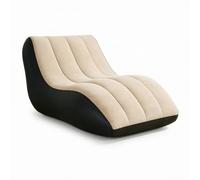 LOVIVER Sillón Reclinable Inflable con Respaldo Integrado Chaise Longue Sofá Hinchable Ergonómica PVC con Superficie Aterciopelada y Soporte en Adecuado para