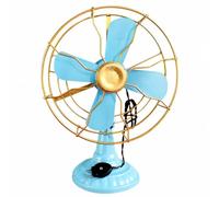 LOVIVER Ventilador Mesa Vintage Pintado a Mano Ventilador Ornamental Estilo Europeo tallado para Hogar, Claro
