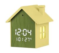 Lowell Reloj Despertador JD Caja De Madera Amarilla