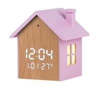 Lowell Reloj Despertador JD Caja De Madera Rosa