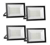 Loyal 4 proyector LED 200 W 20000 LM, blanco cálido 3000 K Super luminoso Foco exterior, luz de seguridad IP65 impermeable cristal templado de grano fino, floodlight para entrada terraza cuadrada