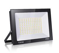 loyal Foco LED Exterior 100W, Alto Brillo 10000LM Proyector LED Exterior Iluminación 6000K Blanco Frío, Luz de Seguridad Impermeable IP65, Lampara LED Pared Techo para Jardín Garaje Terrazas Parque