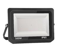 loyal Foco LED para exteriores: 500 W, superbrillante, 3000 K, blanco frío, 50000 lm, IP65, impermeable, ajustable, con soporte para jardín, garaje