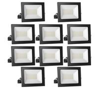 loyal Proyector LED 12V DC, 30W LED Proyector IP65 Resistente al agua, 6000K Blanco frío LED luces de pared al aire libre, 3000LM LED proyector para jardín, patio, terraza, garaje,10-piezas