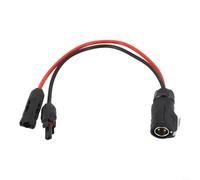 LP-20 - Cable adaptador de conector de aviación de 2 pines para panel solar Hella, 10 AWG, 40 cm, IP67 resistente al agua para caravana, camping al aire libre, 30 A, 36 V CC