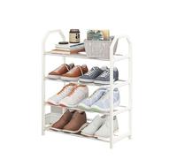 LPATEBCVU 4-Tier Assembly Creative Shoe Rack Dormitory Storage | Multifunctional Design, Home Use, Easy Assembly(White)