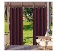 LPATEBCVU Cortina para PéRgola 2 Cortinas for Exteriores, Impermeables, for jardín, Opacas, for Patio, Porche, pérgola, cabaña, Piscina(Wine,W52xH94in-132x238cm)