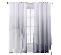 LPATEBCVU Cortina para PéRgola Cortinas de Exterior a Prueba Viento, Cortinas Transparentes for jardín, Gasa for cenador, Patio, Tul for Sala Estar, decoración Dormitorio(Grey,132x244cm)