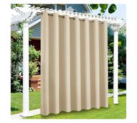 LPATEBCVU Cortina para PéRgola Cortinas de privacidad for Exteriores, Impermeables, for jardín, Exterior, cenador, Patio, Porche, pérgola, terraza, cabaña, Piscina(Beige,2PCS_W52XH94IN-132X238CM)