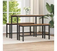 LPERTGFHU Juego de 2 bancos de comedor de 100 x 32,5 x 48,5 cm, de madera para salón o pasillo