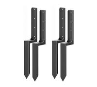LQSYBHD Kit de Reparación de Postes de Cerca Estaca de Tierra para Asegurar Postes de Madera Inclinados o Rotos Anclaje de Estaca de Acero Resistente para Patios Jardines y Cercas(Size:4pcs)