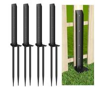 LQSYBHD Kit de Reparación de Postes de Valla Anclaje de Fijación Tipo Estaca para Suelo para Postes Anclaje de Suelo para Refuerzo Y Corrección de Postes Inclinados O Rotos(Size:4pcs)