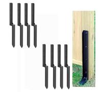 LQSYBHD Kit de Reparación de Postes para Cercas Anclajes de Acero de Alta Resistencia Estacas de Reparación de Una Sola Pieza para Reparar Postes de Madera Inclinados o Rotos(Size:8pcs)