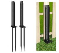 LQSYBHD Kit de Reparación y Soporte de Postes para Cercas Poste de Acero Reforzado de Alta Resistencia Estaca de Fijación para Jardines Patios Traseros Céspedes y Paisajismo