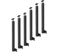 LQSYBHD Paquete de 6 Pilar de Barandilla Interior, Poste de Balaustres de Montaje Lateral, Soportes Planos Ajustables De 270°,Pasamanos Columna de Barandilla para Escaleras de Villa(Size:100cm/39.3in)