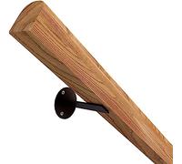 LQSYBHD Pasamanos de Madera, Barandilla Antideslizante para Escaleras Interiores, Barandillas De Pared para Pasillos de Lofts, Soporte para Tuberías Industriales(Size:120cm/3.9ft)