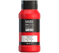 LQX ACRILICO BASICS FLUIDO 118ML ROJO FLUORESCENTE