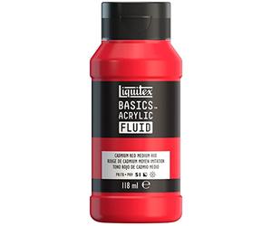 LQX ACRILICO BASICS FLUIDO 118ML TONO ROJO DE CADMIO MEDIO