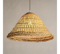 LQZCXMF Lámpara Colgante De Estilo Japonés Con Cesta De Ratán, Estilo Rústico, De Mimbre Natural, Diseño Hueco, Ideal Para Pasillos, Cocinas, Dormitorios Y Mesitas De Noche - Base E26