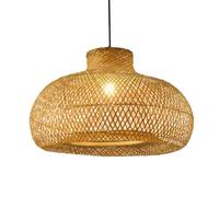 LQZCXMF Lámpara Colgante Rústica De Granja, Lámpara Hecha A Mano, Lámpara De Mimbre Para Restaurante, Bombilla E26 - Lámpara De Araña Rústica De Jaula De Bambú, Altura Ajustable Para Isla De Cocina