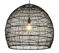 LQZCXMF Lámpara De Araña De Ratán Tejida A Mano De Material Natural Lámpara Colgante Vintage De Bambú Tejida Lámpara De Mimbre Negra E27 Pantalla De Luz De Techo para Decoración del Hogar, Accesorio