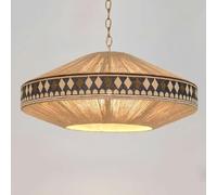 LQZCXMF Lámpara De Araña Moderna De Mediados De Siglo Con Patrones Exquisitos, Estilo Rústico, De Cuerda De Cáñamo, Para Comedor, Sala De Estar, Dormitorio, Cocina Y Estilo Rústico.