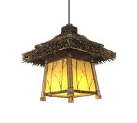 LQZCXMF Lámparas Colgantes Para Sala Estar Estilo Tropical Con Pantalla Cesta Ratán