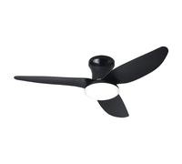 Lrenjon 100CM Ventilador De Techo Con Luz Y Control Remoto, Ventilador De Techo Silencioso 3 Color 6 Ventilador Reversible Timer LED, Lampara Ventilador Para Dormitorio Salon-Black