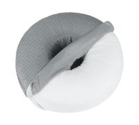 LRXFPIYF Almohada para Dormir de Lado Almohada Protectora de Oreja con Diseño de Agujero Transpirable Soporte Ergonómico Portable Funda Extraíble Adecuada, Gris
